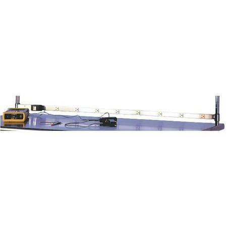 Eagle Group Power Strip, Bench Power Center, 6 ft., Gray BPC60C