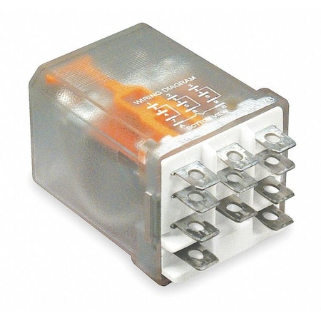 Dayton Plug-In Relay, 120VAC Coil Volts, Square, 11 Pin, 3PDT 1EGE6