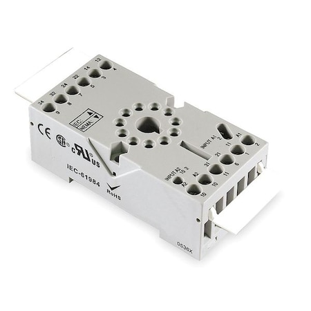 Dayton Relay Socket, Elevator, Octal, 11 Pin, 12A 1EGP2