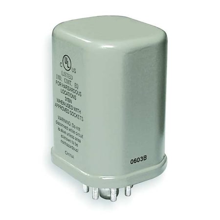Dayton Plug-In, Hermetically Sealed Relay, Octal, 12 A, 8 1EGX7