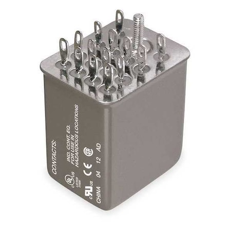 Dayton Plug-In, General Purpose Relay, Square, 3 A, 14 Pins 1EHU6