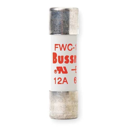 Eaton Bussmann Semiconductor Fuse, 12A, Fast-Acting, 600V AC, Cylindrical FWC-12A10F