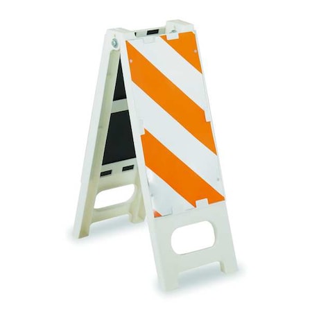Zoro Select N-Cade Barricade, Polypropylene, Engineer, 36 in Height, 36 in Length, 13 lb, White 97-01-006
