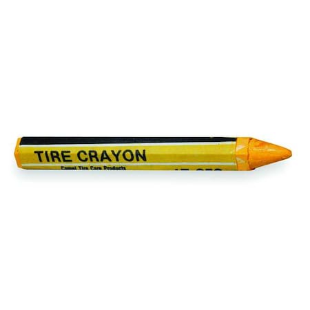 Tru-Flate Tire Marking Crayon, 1/2W x 4-5/8"L, Ylw 17-236