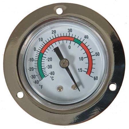 Zoro Select Analog Panel Mt Thermometer, -40 to 60F 1EPE9
