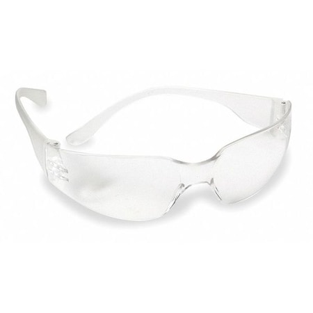 Condor Condor Mini V, Safety Glasses, Anti-Scratch, Clear Lens, Clear Frame, Frameless 1ETK2