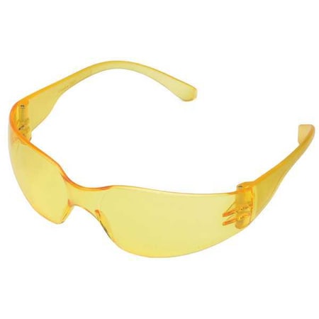 Condor Condor Mini V, Safety Glasses, Anti-Scratch, Amber Lens, Amber Frame, Frameless 1ETK4