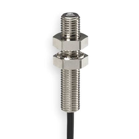 Telemecanique Sensors Cylindrical, Inductive Proximity Sensor, 8 mm Dia., Brass, 2 m, Bare Wire, 3 Wires, Shielded XS108BLPAL2