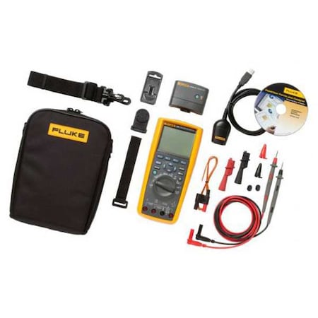 FLUKE Digital Multimeter Kit, 1,000 Max. AC Volts, 1,000 Max. DC Volts, 10 Max. AC Amps, 10 Max. DC Amps FLUKE-289/FVF