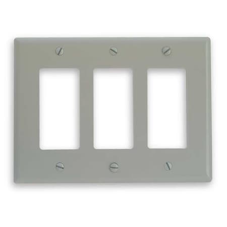 Edwards Signaling Triple Gang Faceplate, H 5 x W 6 3/4 In FSAT3