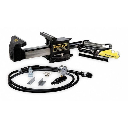 Posi Lock 8" Heavy Duty Hydraulic Vise w/Foot Pump with Swivel Base PHV859A