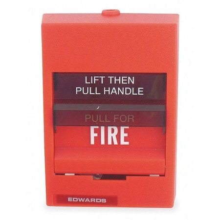 Edwards Signaling Fire Alarm Pull Station, Red, H 5 3/16 In 278B-1110