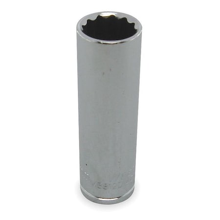 Westward 1/4 in Drive, 3/8" 12 pt. SAE Socket, 12 Points 1EZT6