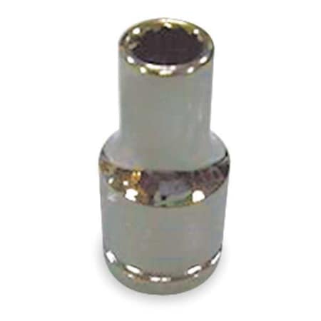 Westward WESTWARD 1/4 in Drive, 12mm Metric, Socket, 12 Points, Steel, Chrome, 12 mm 1EZU9