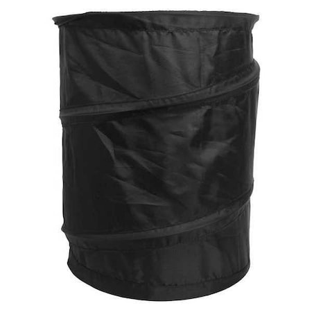 Bell Round Collapsible Trash Can, Black, Polyester TRASH-BLA