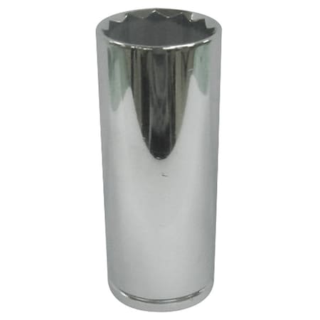 Westward WESTWARD 1/2 in Drive, 11mm Metric Socket, 12 Points, Steel, Chrome, 11 mm 1FAC7