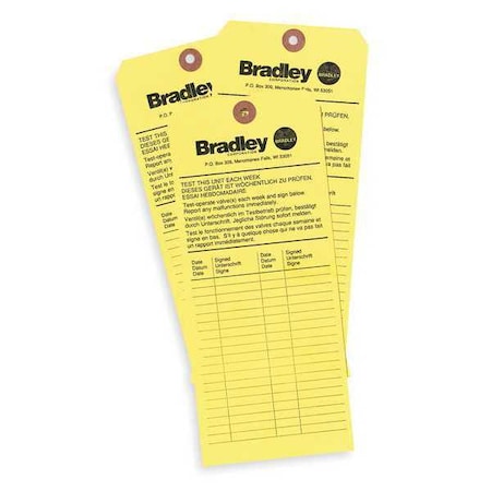 Bradley Emergency Inspection Tag 204-421