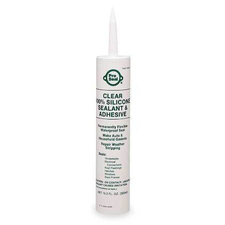Pro Seal Waterproof Gasket Sealant, 11.1 oz, Clear, Temp Range -75 to 500 Degrees F 80067