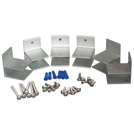 Asi Global Partitions 2" x 2-5/8" End Panel Bracket, for Polymer Partition 40-8445010