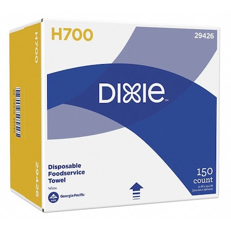 Georgia-Pacific Disposable Towels Hydroentangled Fiber 12" x 24", White, 150 Sheets/PK 29426