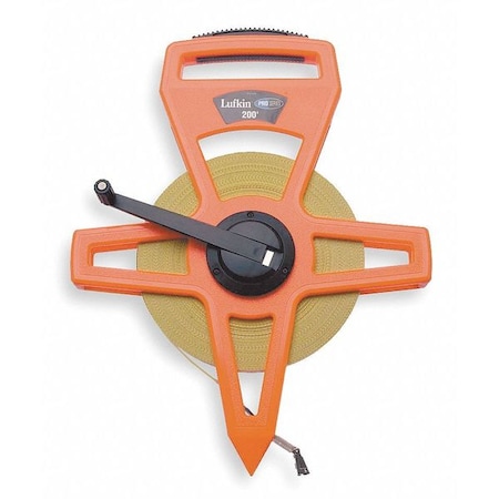 Crescent Lufkin 1/2" x 200' Pro Series Ny-Clad Steel Tape Measure PS1808N