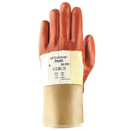 Ansell Cut Resistant Coated Gloves, Cut Level A2 , Nitrile , Sandy , L 1 PR 28-350