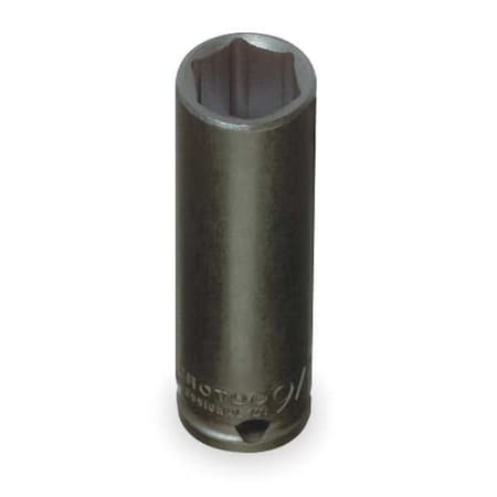 PROTO 3/8 in Impact Socket : 6 pt, Deep, black oxide - J7730H