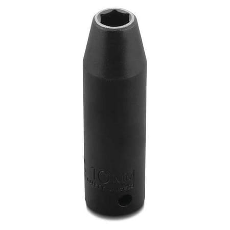Proto 1/2" Dr, 10mm Size, Metric Impact Socket, 6 Pts J7310MHT