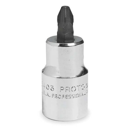 Proto 1/2 in Drive Phillips Socket Bit SAE No. 4 Tip, 2 5/32 in L J5404