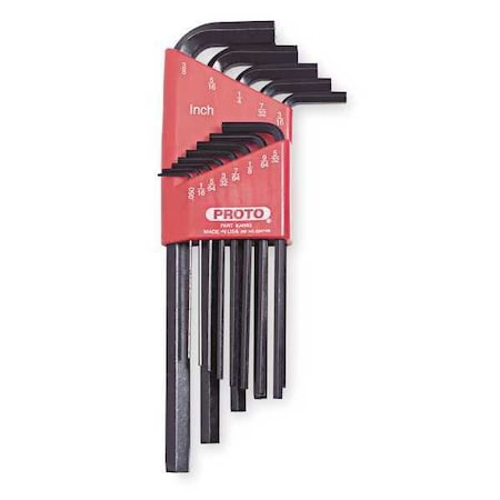 Proto 13 Piece SAE L-Shape Hex Key Set, J4983 J4983