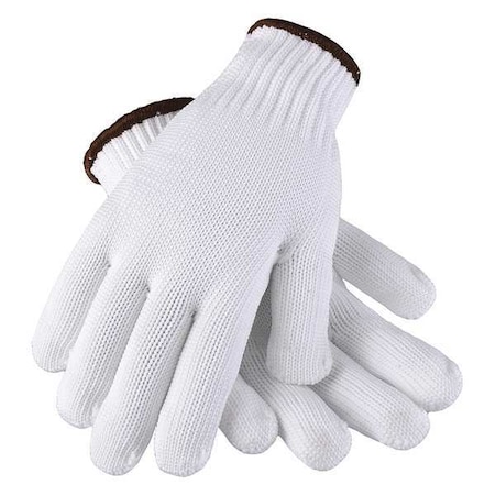 Condor Knit Gloves, Polyester, None Uncoated, Knit, White, XL, 1 PR 1FYP3