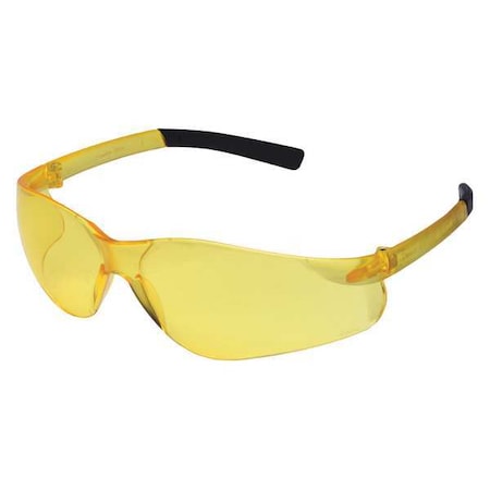 Condor Safety Glasses, Wasko, Amber Scratch-Resistant Lens, Polycarbonate, Frosted Amber Frameless 1FYX9