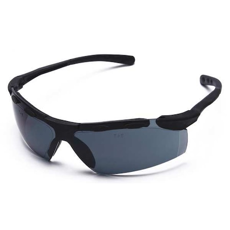 Condor Enticer, Safety Glasses, Anti-Scratch, Gray Lens, Black Frame, Frameless 1FYY4