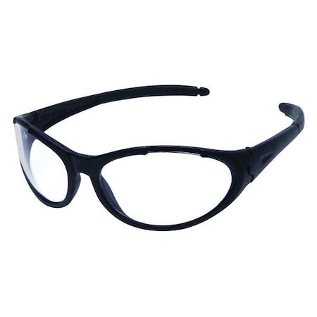 Condor Freeze II, Safety Glasses, Anti-Scratch, Clear Lens, Black Frame, Full-Frame 1FYZ1
