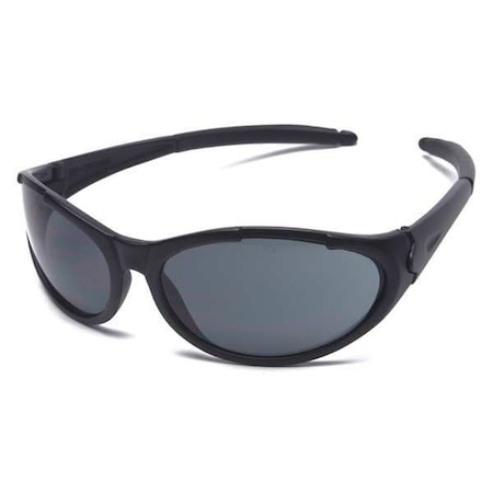 Condor Freeze II, Safety Glasses, Anti-Scratch, Gray Lens, Black Frame, Full-Frame 1FYZ2