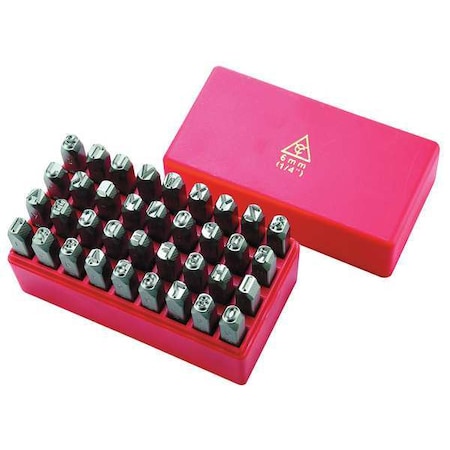 Zoro Select Hand Stamp Kit, Letter/Number Set 1F111