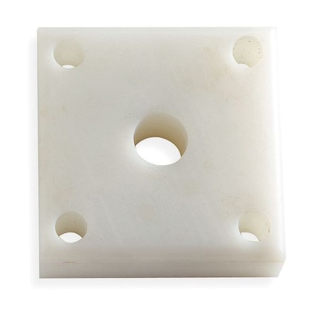 Dayton 1F554 UHMW-PE Flange Mount Bearing, Solid Rigid (4 Bolt) 1F554