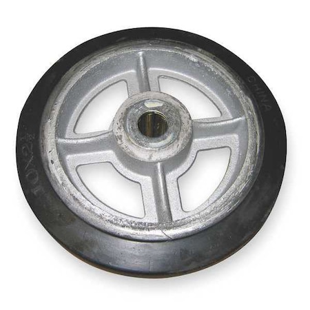 WESCO Wheel, 10x2 1/2 In, Mold On Rubber 150596