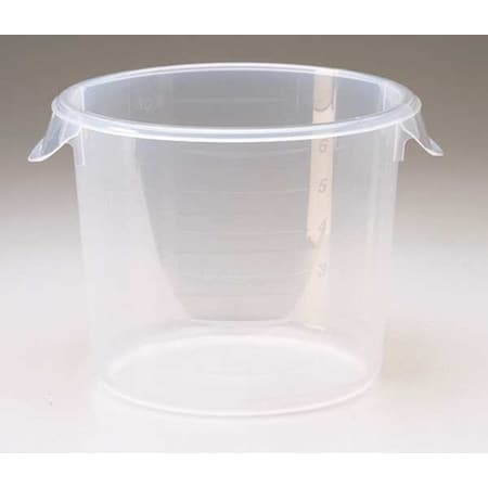 Rubbermaid Commercial Round Storage Container, 6 qt FG572324CLR