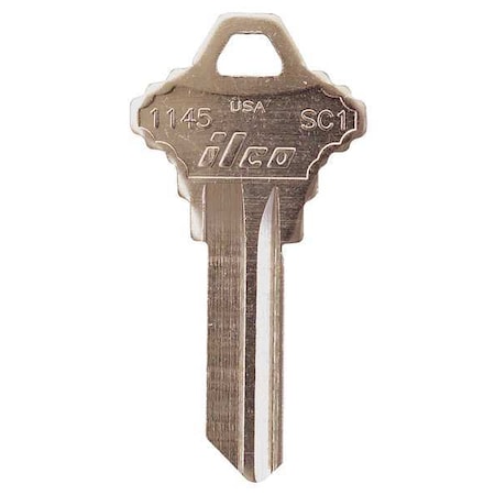 Kaba Ilco Key Blank, Brass, Type SC1, 5 Pin, PK10 1145-SC1