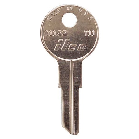 Kaba Ilco Key Blank, Brass, Type Y11, 5 Pin, PK10 01122-Y11