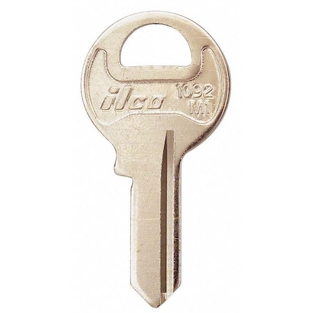 Kaba Ilco Key Blank, Brass, Type M1, 4 Pin, PK10 1092-M1