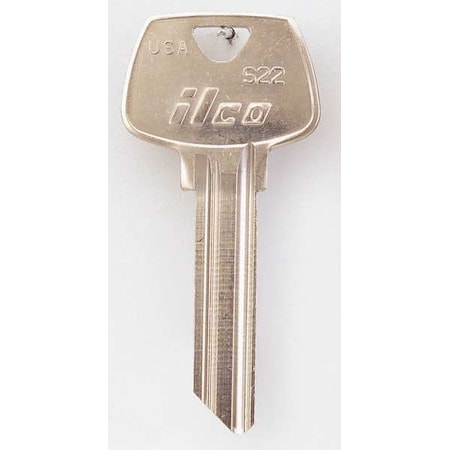 Kaba Ilco Key Blank, Brass, Type S22, 6 Pin, PK10 S22