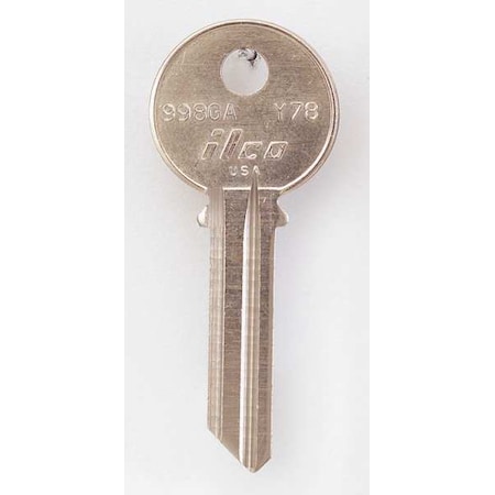 KABA ILCO Key Blank, Brass, Type Y78, 6 Pin, PK10 998GA-Y78