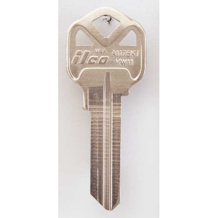 Kaba Ilco Key Blank, Brass, Type KW11, 6 Pin, PK10 A1176KT-KW11