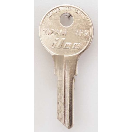 Kaba Ilco Key Blank, Brass, Type AP2, 6 Pin, PK10 102AM-AP2