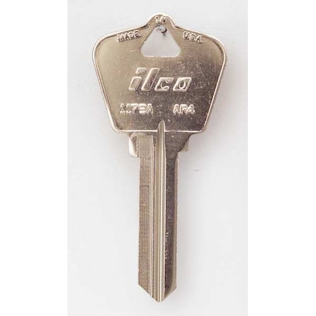 Kaba Ilco Key Blank, Brass, Type AR4, 6 Pin, PK10 1179A-AR4