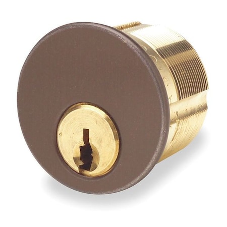 Kaba Ilco Lockset Cylinder, Brass/Brown, Keyway Type Schlage(R) C, 5 Pins, PK2 7165SC2-46-KA2