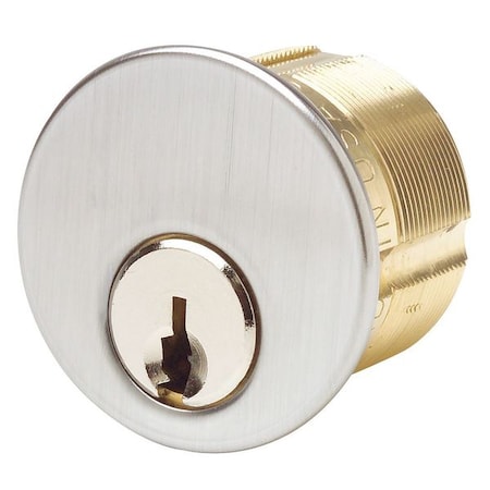 Kaba Ilco Lockset Cylinder, Satin Chrome, Keyway Type