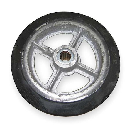 Wesco Wheel, 8x2 In, Mold On Rubber 150120